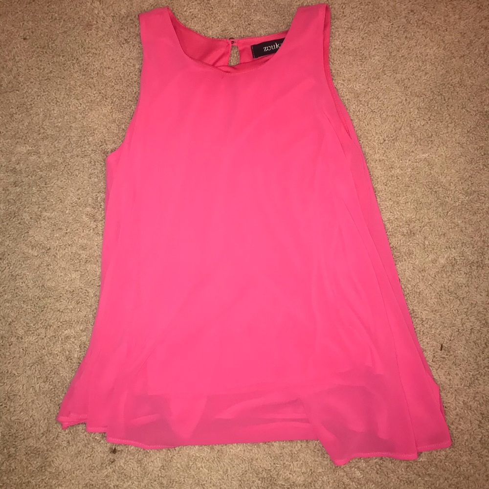 Bright pink flowy nice tank top.